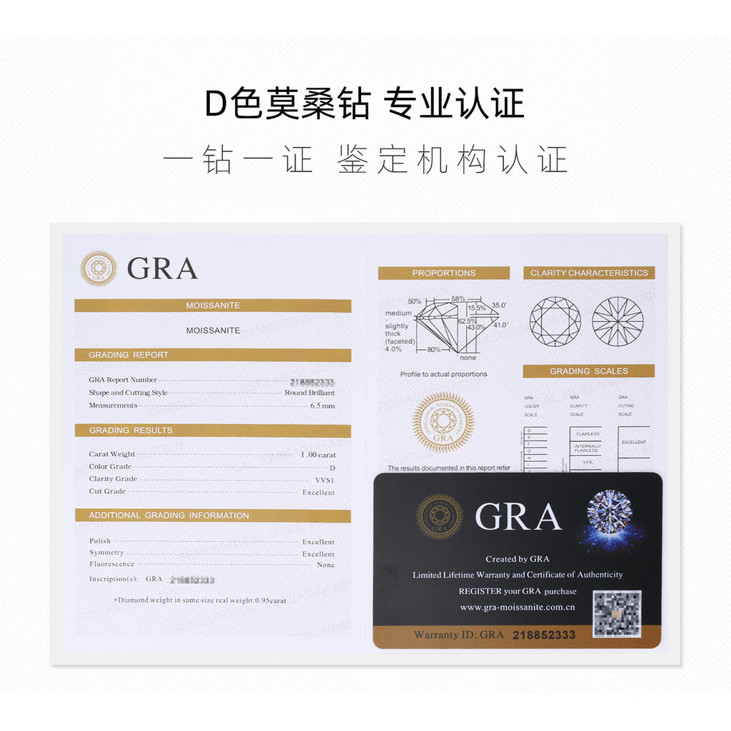 Anel de Moissanita s925